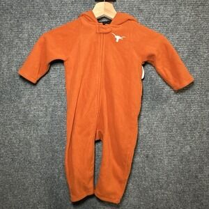 NCAA TEXAS LONGHORNS MASCOT WEAR  HOODED  TODDLER PJS ONE PC PAJAMAS 12